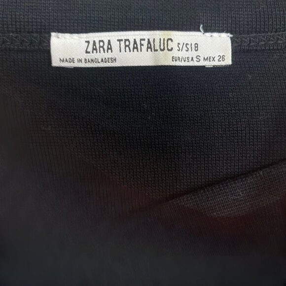 ZARA Trafaluc Black Ribbed High-Neck Crop Tank Top – Size S - Picture 5 of 5